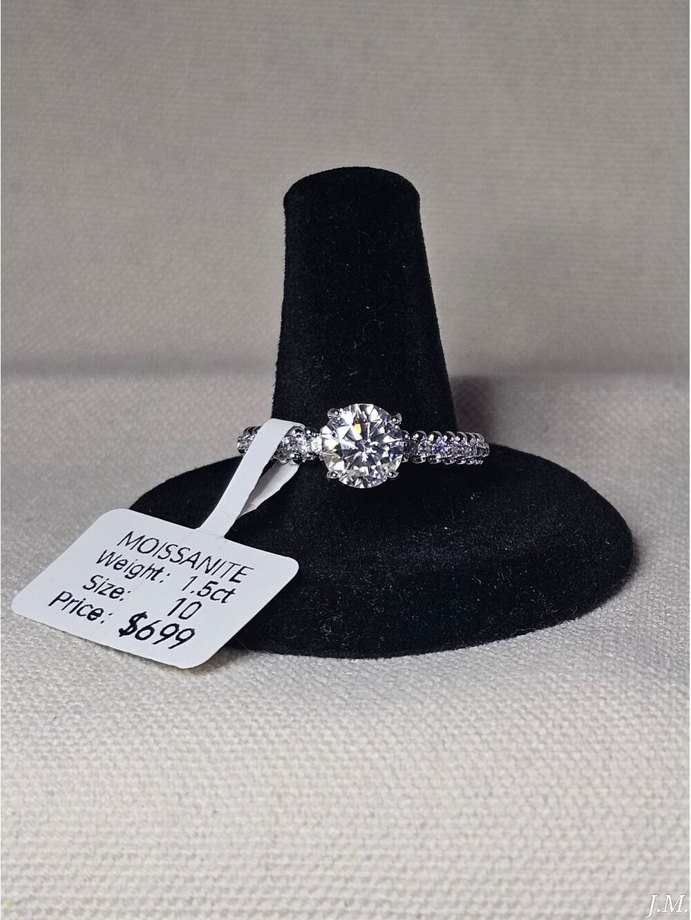 1.5ct Moissanite Engagement Ring Size 10